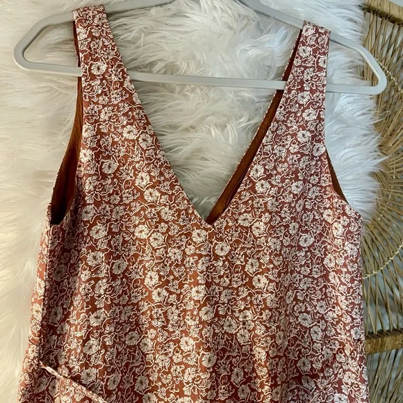 Rhythm Women’s Carmella Floral Print V-Neck Sleeveless Mini Dress A-Line Retro - Picture 8 of 14